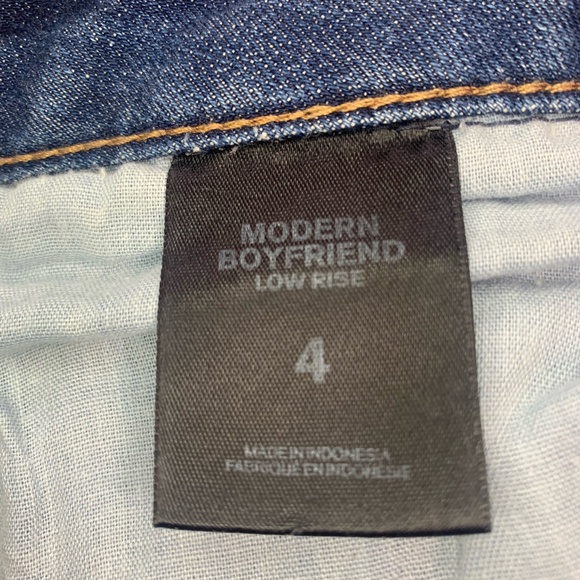 Express | Modern Boyfriend Low Rise Distressed Jeans - Picture 7 of 8
